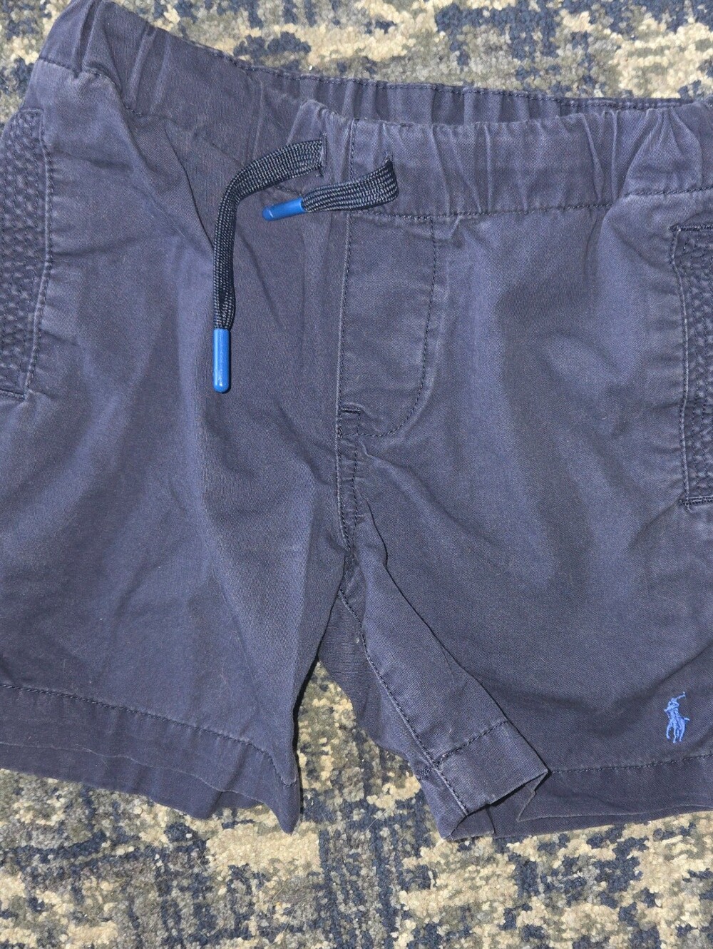 Polo by Ralph Lauren Navy Blue Cotton Drawstring Kids Boy's  Shorts Size 4